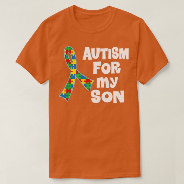 Autism Ribbon for Son T Shirt (Design framsida)