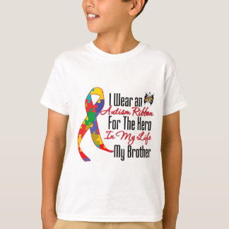 Autism Ribbon Hero i mitt liv min bror Tee Shirt