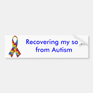 autism_ribbon som återställer min son från Auti Bildekal