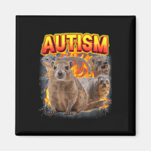 Autism Rock Hyrax Olämplig Rolig Märkligt Specifik Magnet