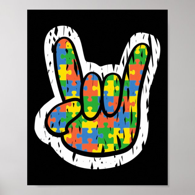 Autism Rocking Hand Disabilities Månad Poster (Framsidan)