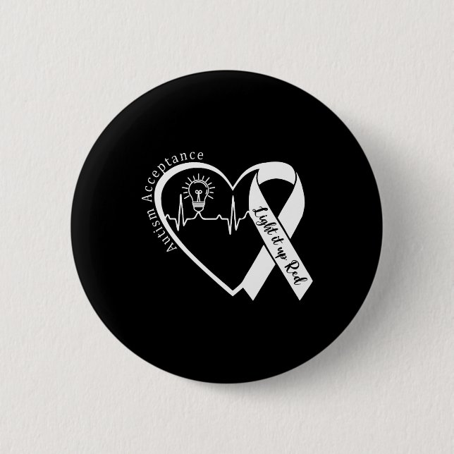 Autism - Röd i stället - Acceptans Not Awareness # Knapp (Framsida)