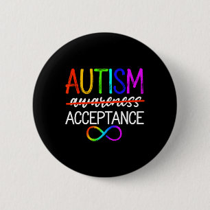 Autism - Röd i stället - Acceptans Not Awareness # Knapp