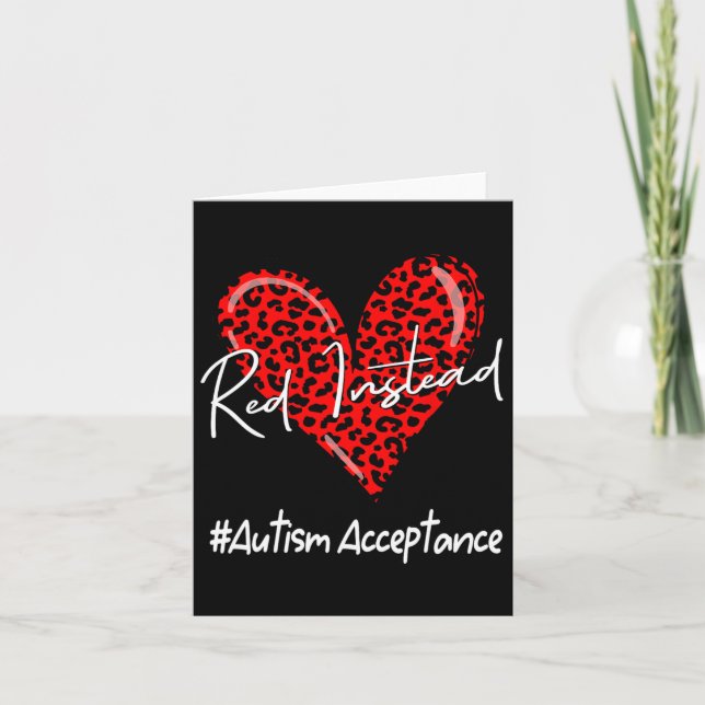 Autism - Röd i stället - Acceptans Not Awareness # Kort (Framsida)