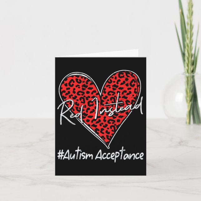 Autism - Röd i stället - Acceptans Not Awareness # Kort (Framsida)
