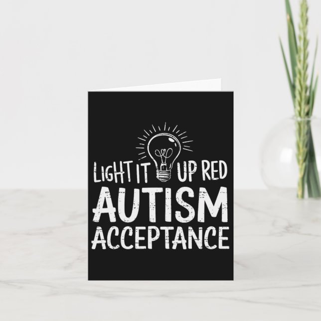 Autism - Röd i stället - Acceptans Not Awareness # Kort (Framsida)