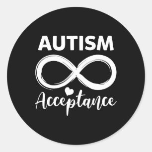 Autism - Röd i stället - Acceptans Not Awareness # Runt Klistermärke