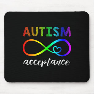Autism - Röd i stället oändlighet - Acceptans Musmatta