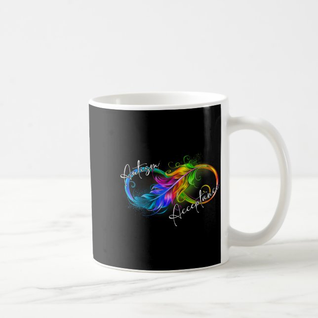 Autism Röd Istället Oändlighetssymbol Autistisk Ac Kaffemugg (Höger)