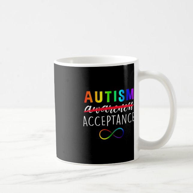 Autism - Röda i stället - Acceptans Not Awareness Kaffemugg (Höger)
