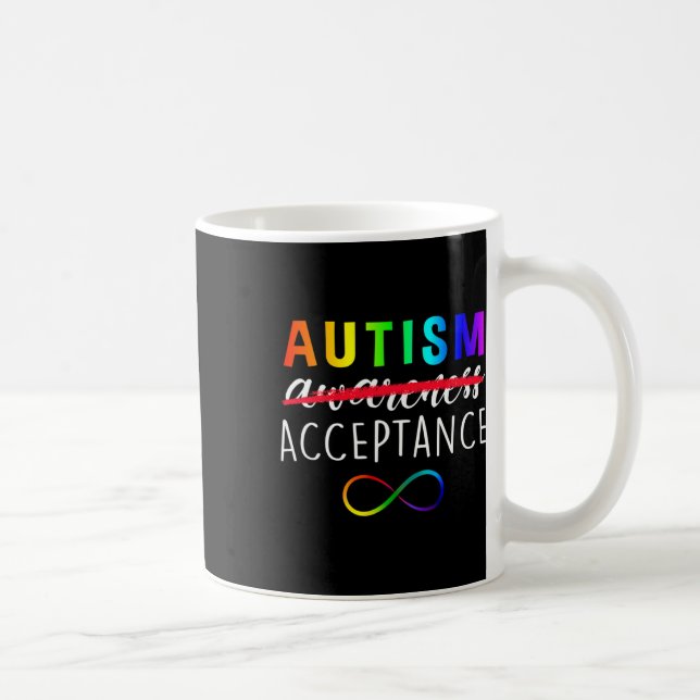 Autism - Röda i stället - Acceptans Not Awareness Kaffemugg (Höger)