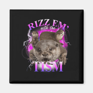 Autism Roligt Rizz Em Med Tism Meme Autistisk O Magnet