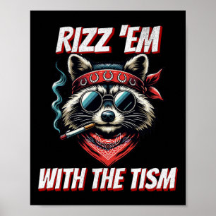 Autism Roligt Rizz Em Med Tism Meme Autistisk O Poster