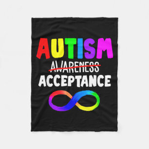 Autism Rött Istället Acceptans Inte Medvetenhet  Fleecefilt