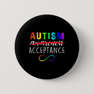 Autism Rött Istället Acceptans Inte Medvetenhet Knapp