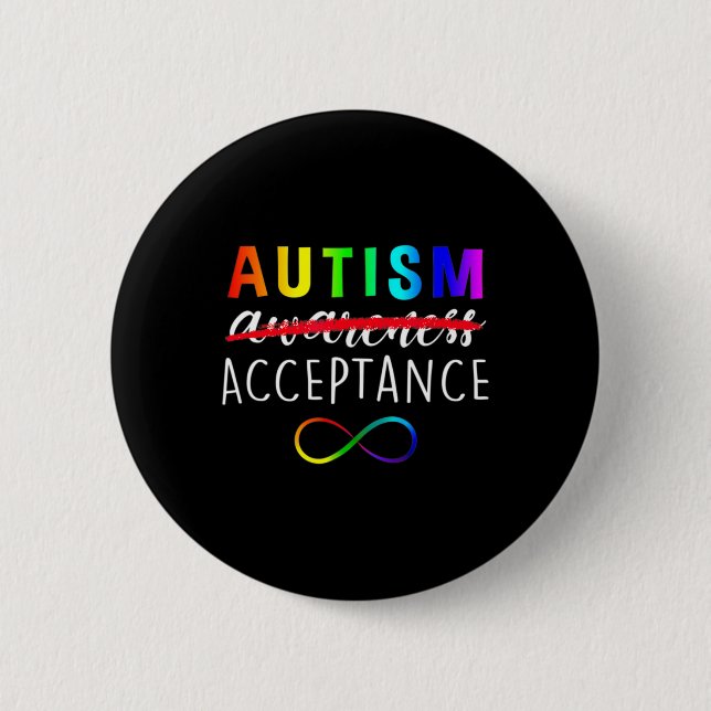 Autism Rött Istället Acceptans Inte Medvetenhet  Knapp (Framsida)