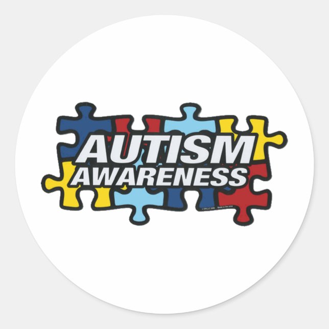 AUTISM RUNT KLISTERMÄRKE (Framsida)