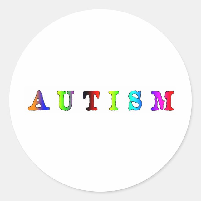 Autism Runt Klistermärke (Framsida)