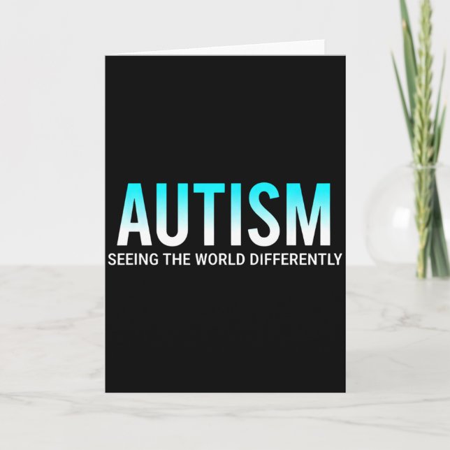 Autism Seeing The World Differently Awareness  Kort (Framsida)