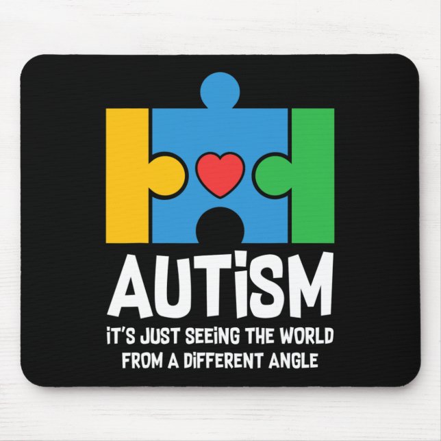 Autism Ser Bara Världen Från En Annan Synvinkel Au Musmatta (Framsidan)