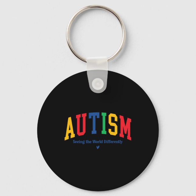 Autism Ser Världen Annorlunda Autism Acceptans Nyckelring (Framsida)