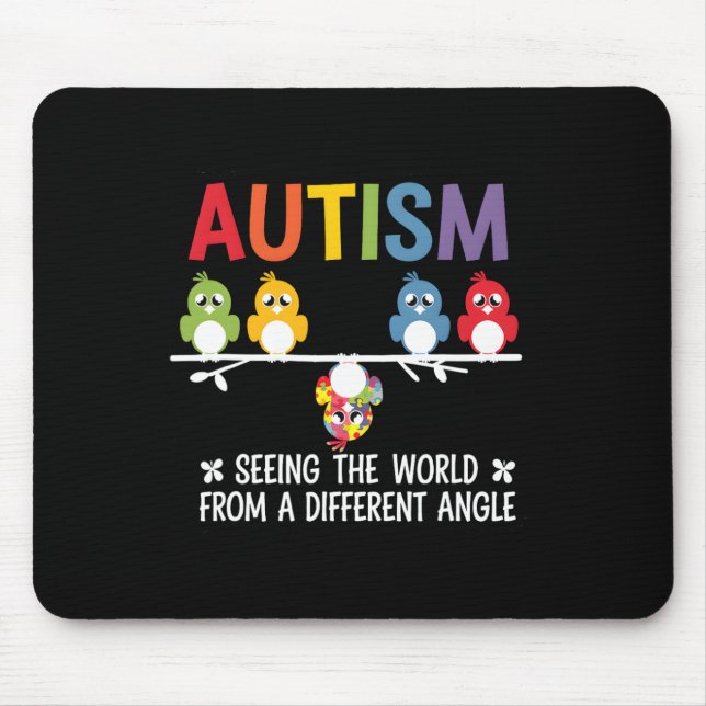 Autism Ser Världen Från En Annan Vinkel Klipp Musmatta (Framsidan)