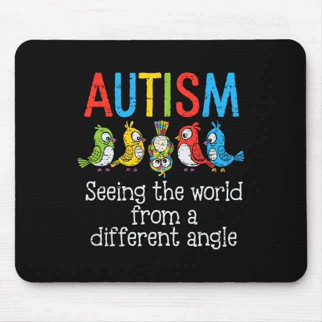 Autism Ser Världen Från En Annan Vinkel Klipp Musmatta (Framsidan)