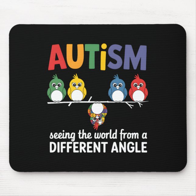 Autism Ser Världen Från En Annan Vinkel Klipp Musmatta (Framsidan)