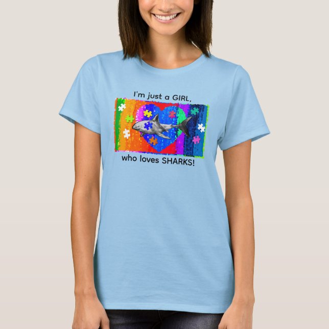 Autism Shark T Shirt (Framsida)
