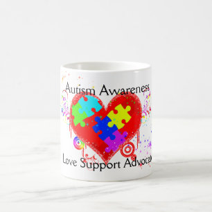 Autism Shining Heart Kaffemugg