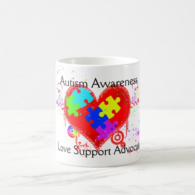 Autism Shining Heart Kaffemugg (Center)