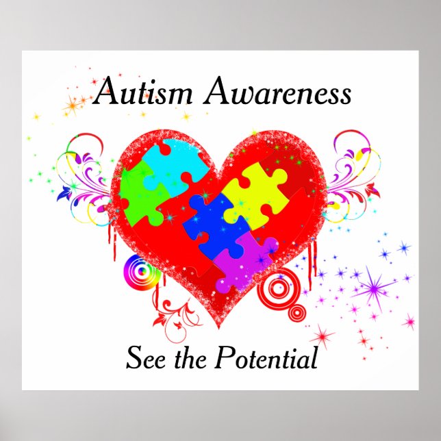 Autism Shining Heart Poster (Framsidan)