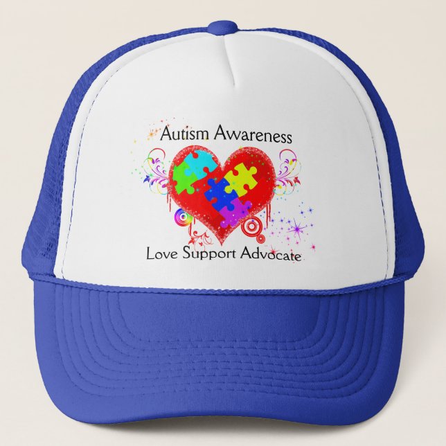 Autism Shining Heart Truckerkeps (Framsida)