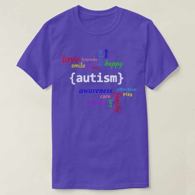 Autism Shirt - Autism Awareness Shirt för manar, W T Shirt (Design framsida)