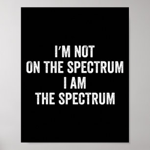 Autism Shirt Lusnyj, jag är inte med på spektrumet Poster