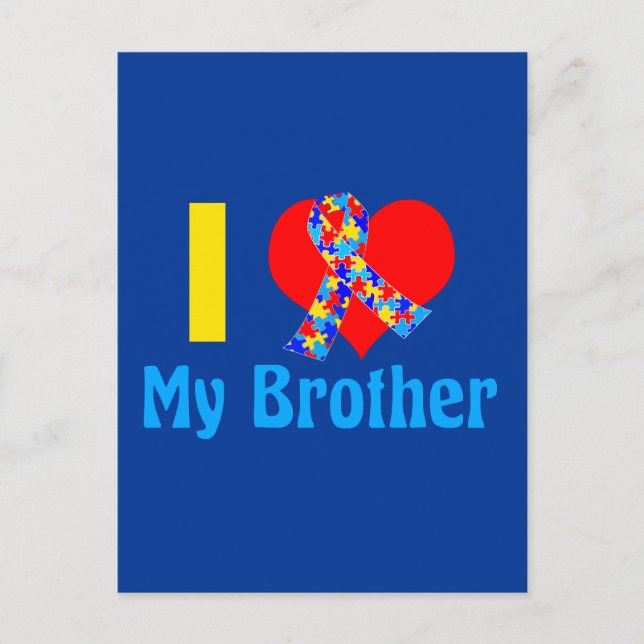 Autism Sister I Kärlek - Blåmedvetande om min bror Vykort (Framsida)