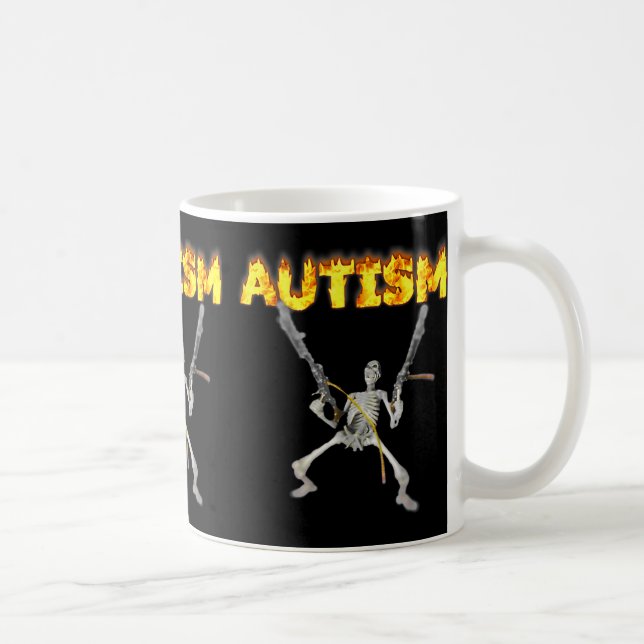 Autism Skeleton Funny Odely Specific Dank Memb 2 Kaffemugg (Höger)