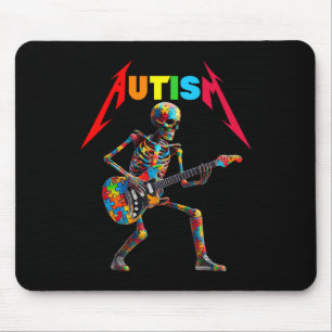 Autism Skeleton Guitar Rock musik Älskare Autism A Musmatta