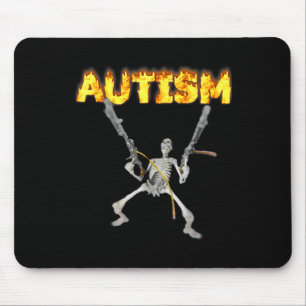 Autism Skeleton Lustigt specifikt dank Memb 3 Musmatta