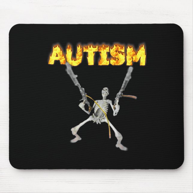 Autism Skeleton Lustigt specifikt dank Memb 3 Musmatta (Framsidan)