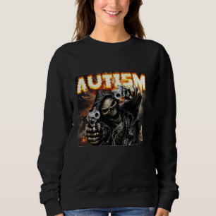 Autism Skeleton Meme, Autism Skeleton Guns, Fire B T Shirt