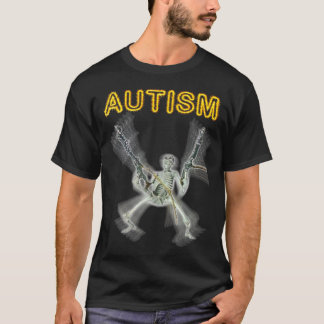 Autism Skeleton Meme Funny Manar Women Kids T-Shir T Shirt