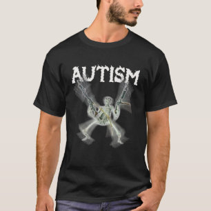 Autism Skeleton Meme Funny Manar Women Kids T Shir T Shirt