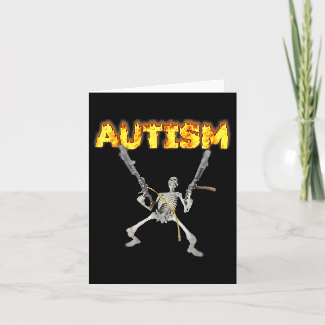Autism Skeleton Meme Kort (Framsida)