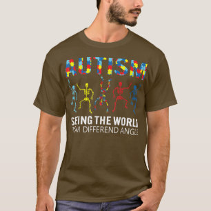 Autism Skeleton ser världen från ett annat T Shirt