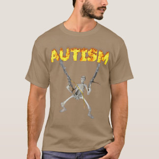 Autism Skelett Märkligt Specifik Dank T Shirt