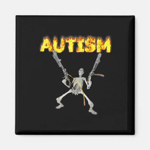 Autism Skelett Roligt Märkligt Specifikt Dank Meme Magnet