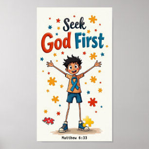 Autism/sög Gud först Poster