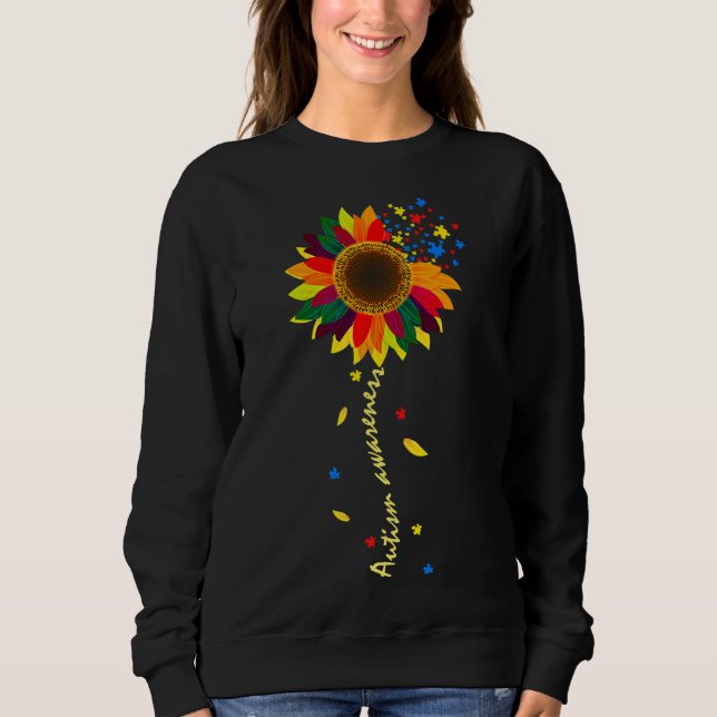 Autism Solros Autism Awareness Day Gif Manar Wom T Shirt (Framsida)