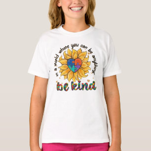Autism Solros ska vara snäll T Shirt